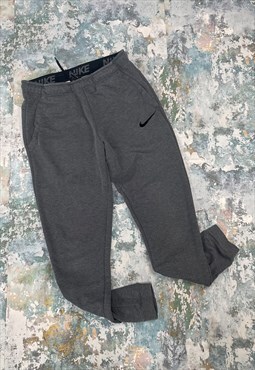 Grey Nike Swoosh Embroidered Slimline Joggers 