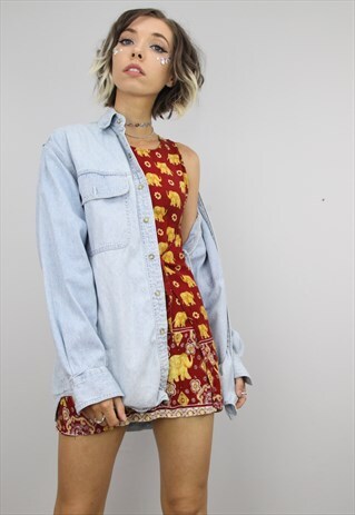 VINTAGE 90S OVERSIZED DENIM SHIRT