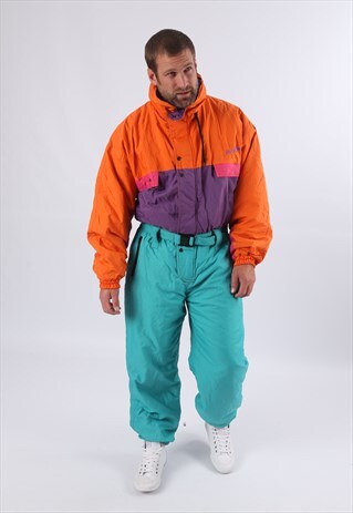 VINTAGE SNOW SYSTEM FULL SKI SUIT SNOW M/L 42" (5AX)