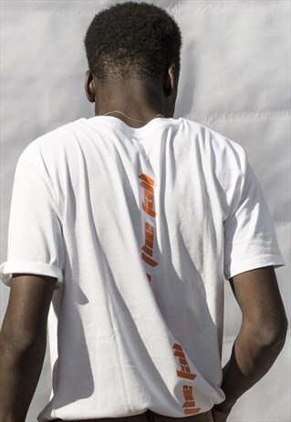BAAD T-SHIRT WHITE DRIFT & FALL (ORANGE)