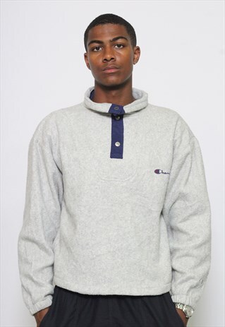 VINTAGE CHAMPION 1/4 BUTTON FLEECE