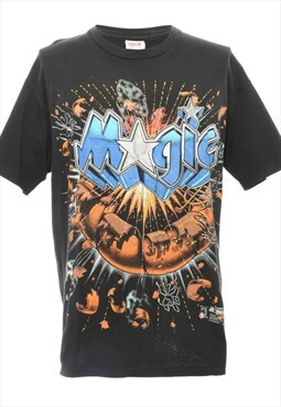 Magic Anvil Printed Black T-shirt - XL
