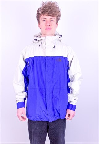 VINTAGE THE NORTH FACE HYVENT JACKET IN BLUE & WHITE