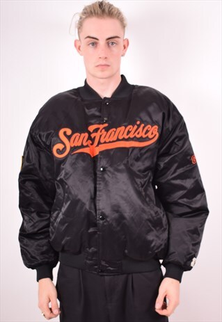 STARTER MENS VINTAGE SF GIANTS BOMBER JACKET LARGE 90S