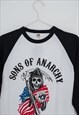 DEADSTOCK SONS OF ANARCHY SKULL LOGO TOP WITH LONG SLEEVE XS
