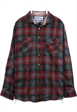 Vintage 90's Himalaya Shirt Check Button Up Long Sleeve