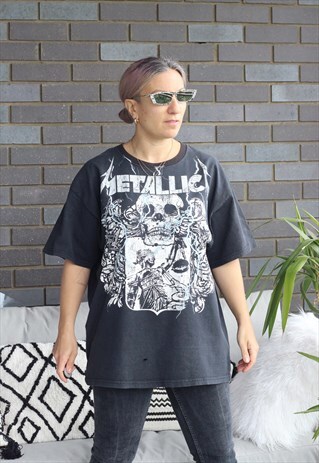 VINTAGE 1990S METALLICA BLACK OVERSIZED T SHIRT