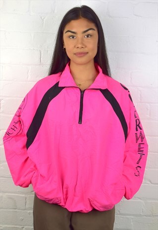 VINTAGE 90'S 1/4 ZIP PULLOVER SHELL JACKET