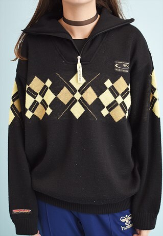 90'S RETRO SLOUCHY DADS KNIT JUMPER