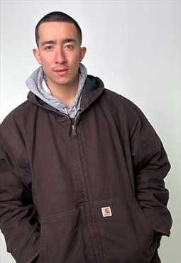 Brown Vintage Carhartt Quilted Active Deadstock Workwear Jac