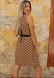 BROWN POLKADOT DRESS