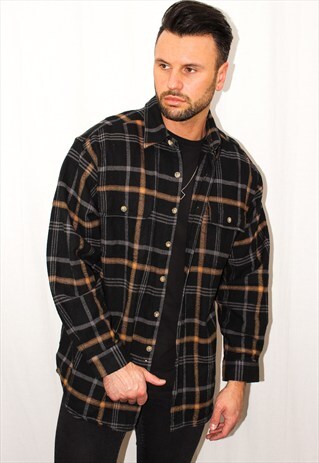 VINTAGE PLAID FLANNEL SHIRT