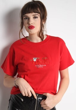 Vintage Australia Tourist Graphic T-Shirt Red