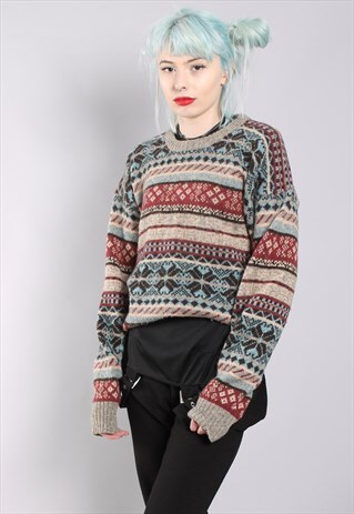 VINTAGE SLOUCHY FIT GRANDAD JUMPER