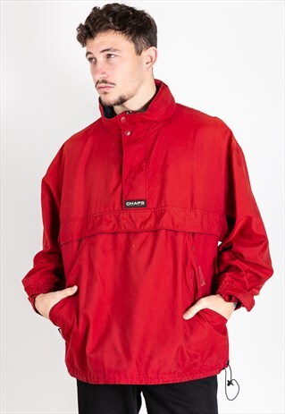 VINTAGE 80S 1/4 ZIP CHAPS BY POLO RALPH LAUREN JACKET /S0836