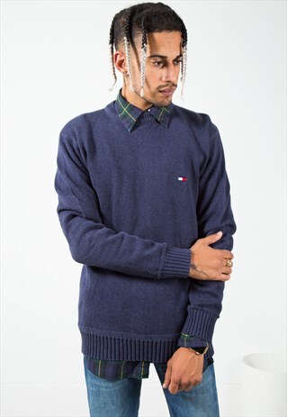 VINTAGE 80S TOMMY HILFIGER KNIT JUMPER / S318