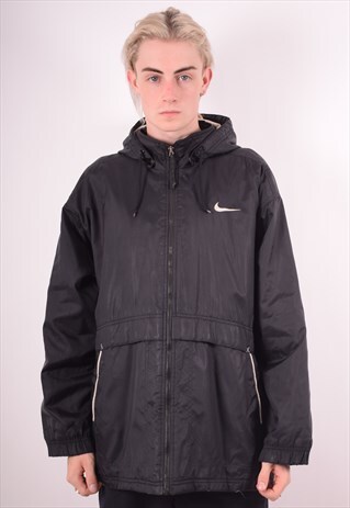 NIKE MENS VINTAGE JACKET MEDIUM BLACK 90S