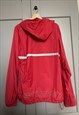 RED OVERSIZED RAINPROOF HOODIE