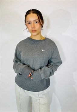 Vintage 90s Nike Grey Embroidered Sweatshirt
