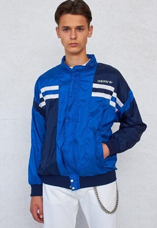 VINTAGE BLUE ADIDAS TRACK ZIP JACKET
