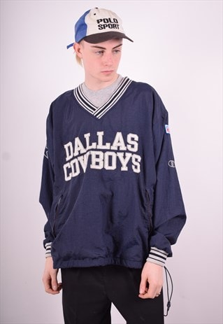 CHAMPION MENS VINTAGE PULLOVER JACKET LARGE BLUE 90'S