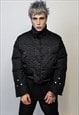 CROPPED BOMBER JACKET RAISED NECK PUFFER QUILTED FANCY COAT