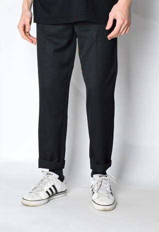 VINTAGE 90S BLACK MINIMALIST PANTS