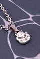 CRW SILVER TINY LOVELY WEALTH CAT NECKLACE 
