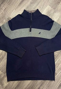 Vintage Kangol 1/4 Zip Navy Sweatshirt Jumper