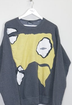 Vintage Umbro sweatshirt in grey and yellow. Best fits L