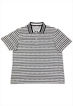 Vintage Christian Dior Sports Polo Shirt in Striped White