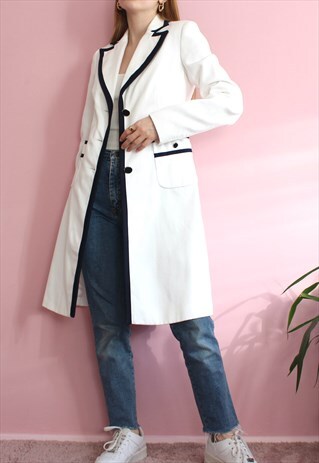 LOVE MOSCHINO WHITE DUSTER COAT