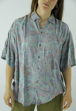 90'S STYLE SHIRT BLUE FLORAL