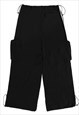 CARGO POCKET JOGGERS UTILITY PANTS SKATER TROUSERS IN BLACK