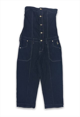 Baby Phat dark blue y2k denim romper