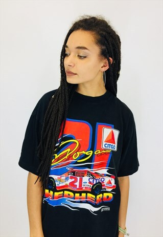 BLACK NASCAR USA T SHIRT