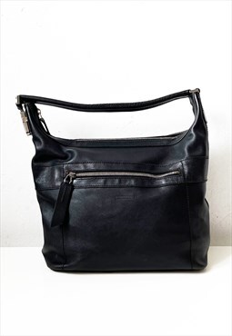 90's GUCCI Bag, Authentic Black Leather Gucci Shoulder Bag