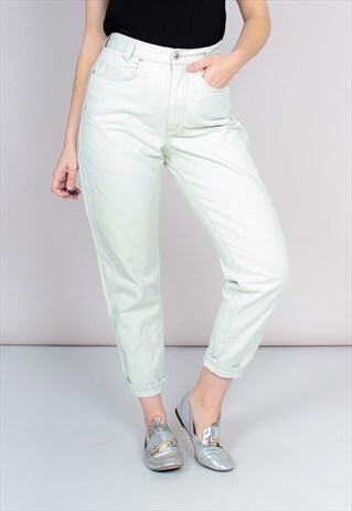 VINTAGE 90S HIGH WAISTED BEIGE MOM JEANS