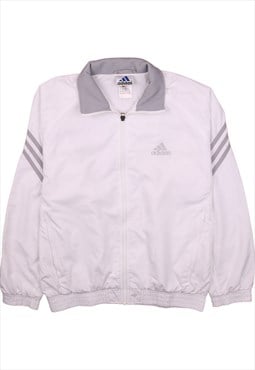 Vintage 90's Adidas Windbreaker Full Zip Up White Large