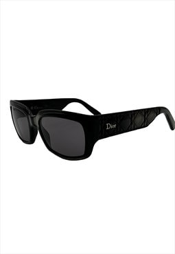 Christian Dior Sunglasses Rectangle Black Grey Ombre Logo 