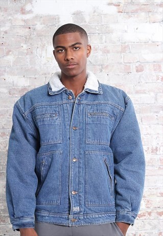 VINTAGE MISSONI LOGO DENIM JACKET BLUE