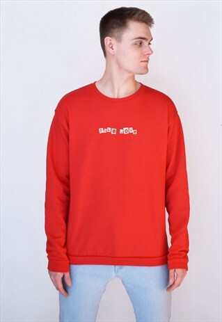 RED FAKE LOVE (WHITE) SWEATSHIRT