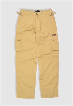 Vintage 90s Tommy Hilfiger Heavyweight Cargo Trousers Cream