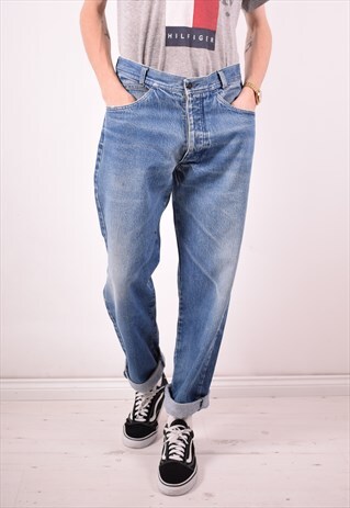 STONE ISLAND MENS VINTAGE JEANS W34 L30 BLUE 90S