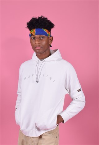 VINTAGE NAPAPIJRI WHITE HOODIE
