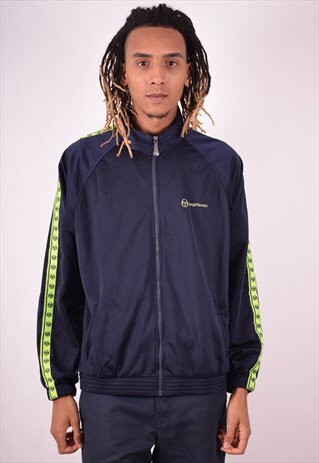SERGIO TACCHINI MENS VINTAGE TRACKSUIT TOP JACKET LARGE NAVY