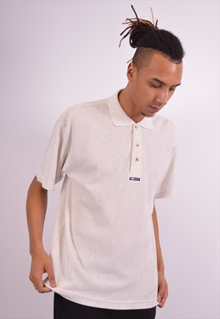 LEVI'S MENS VINTAGE POLO SHIRT LARGE GREY 90S