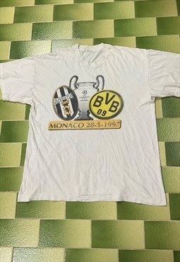 Vintage 1997 UEFA Final Dortmund vs Juventus T-Shirt Zidane