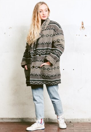 VINTAGE 90S PATTERNED COAT