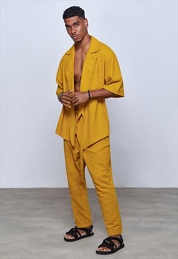 Men's Linen Jacket&Pants,Hippie Style,Kimona Men,Minimalist
